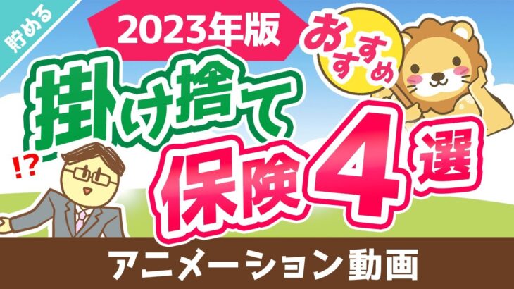 【ジャンル別に紹介】コスパが良いおすすめの掛け捨て保険4選【厳選】【貯める編】：（アニメ動画）第395回
